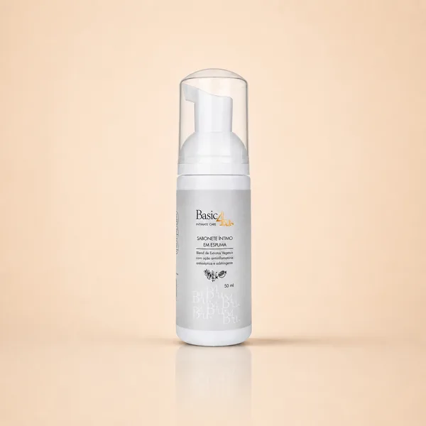 MINI SABONETE ÍNTIMO EM ESPUMA BASIC4U 50 ml
