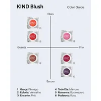 BLUSH CREMOSO 3 EM 1 KIND - FPS15 FPUVA5 - TODO DIA (MARROM)